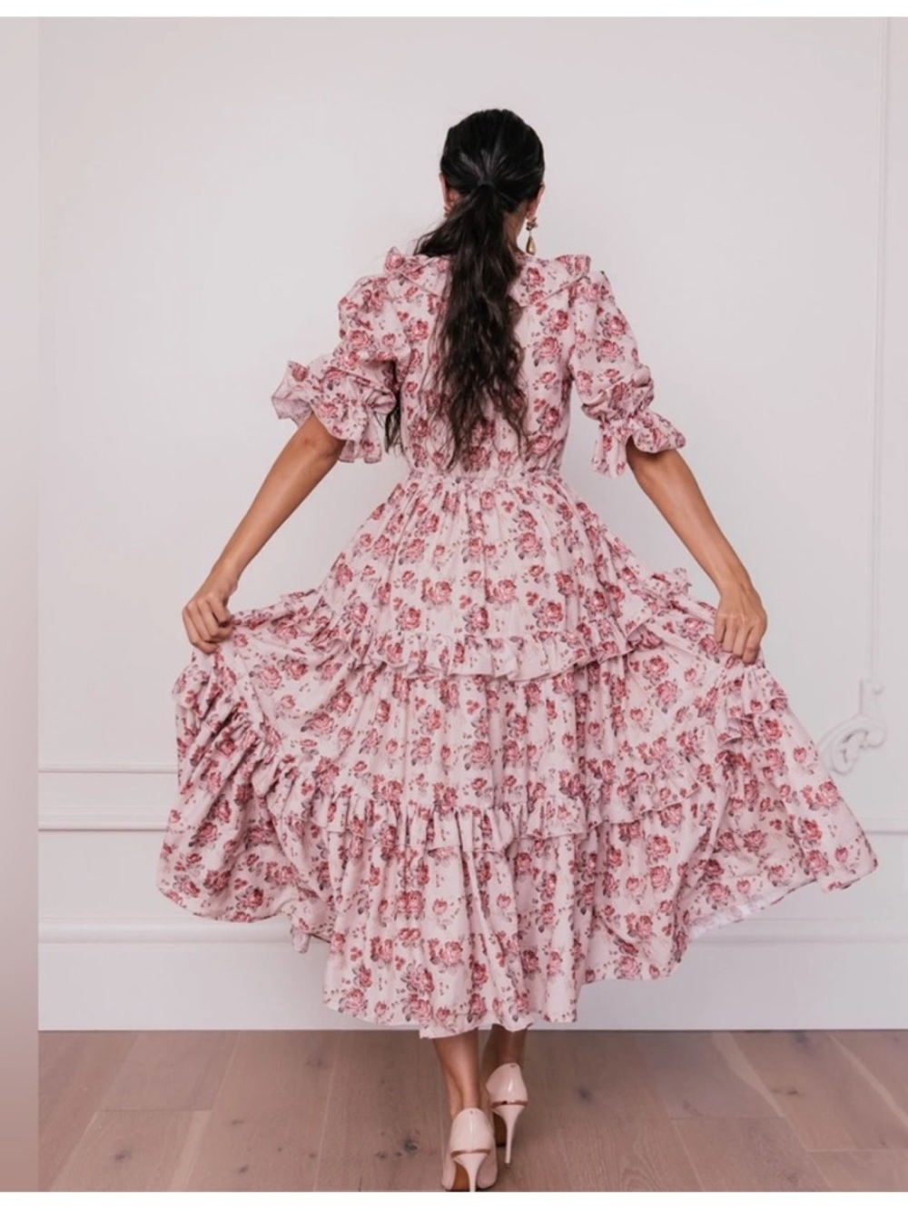 Jessakae Floral Ruffle Maxi Rosalie Dress Size XL - Picture 11 of 11